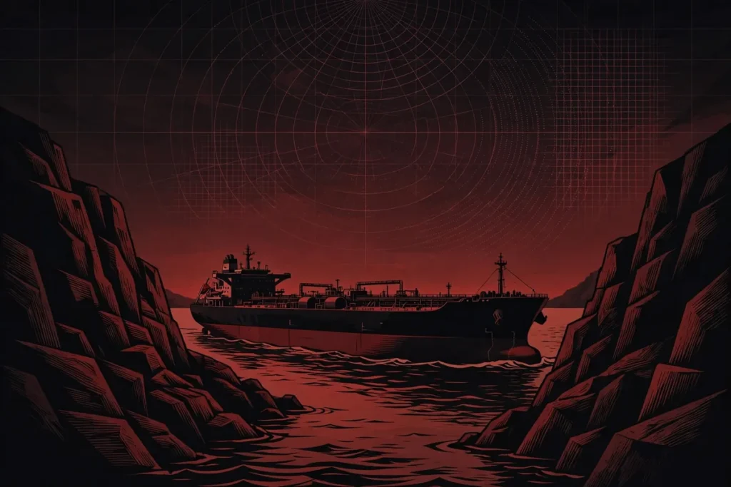 Oil tanker in a shipping lane — illustration of fuel supply disruption behind the G7 emergency release