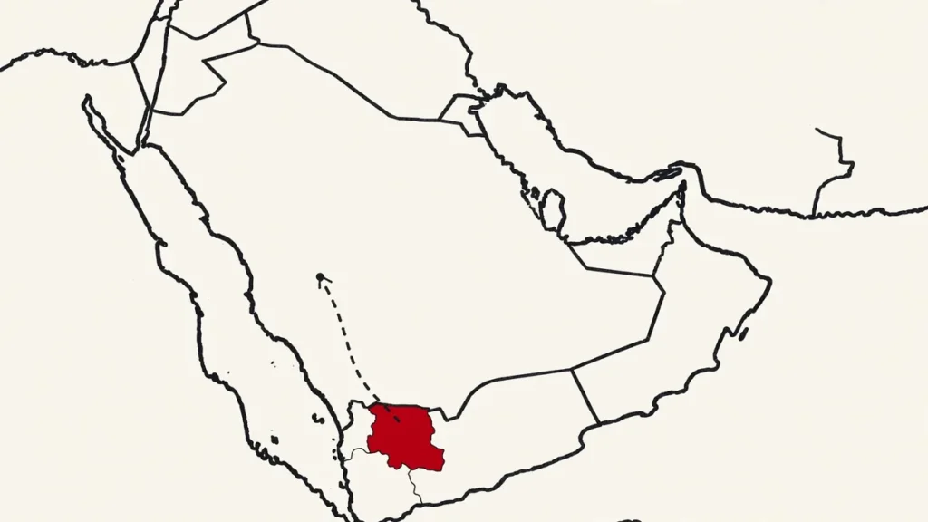Infographic map showing Shabwa province and the Marib supply-route corridor in Yemen