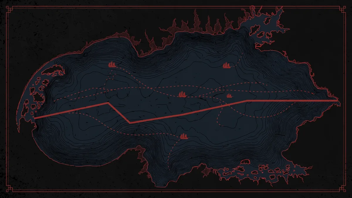 Illustration of the expanded Black Sea war risk listed area and shipping routes