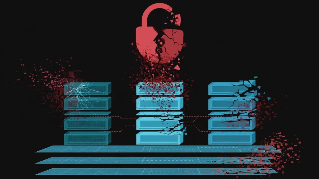 IDCF Cloud ransomware attack: locked virtual infrastructure illustration