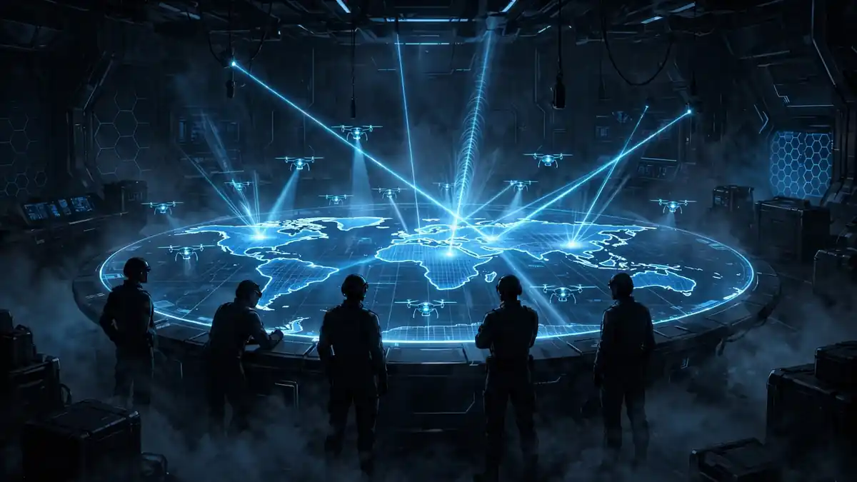 Pentagon future warfare command center holographic battlefield