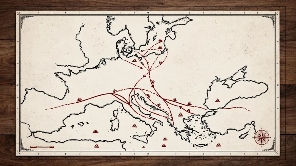 Neptune Strike 26-4: NATO's Three-Carrier Exercise Explained 1 Neptune Strike 26-4 naval command map illustration
