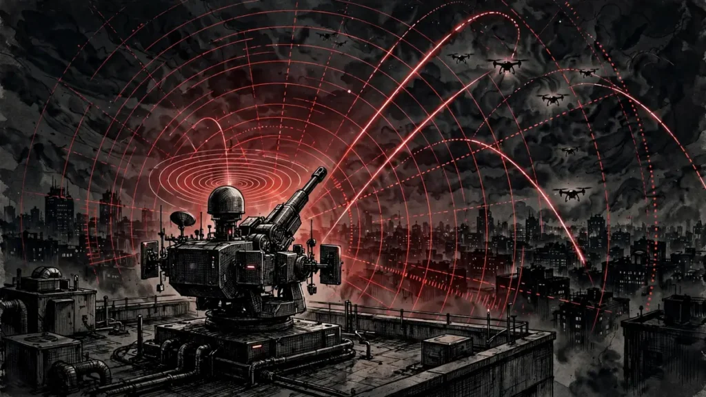 Autonomous counter-drone turret illustration: AI in the Russia-Ukraine war