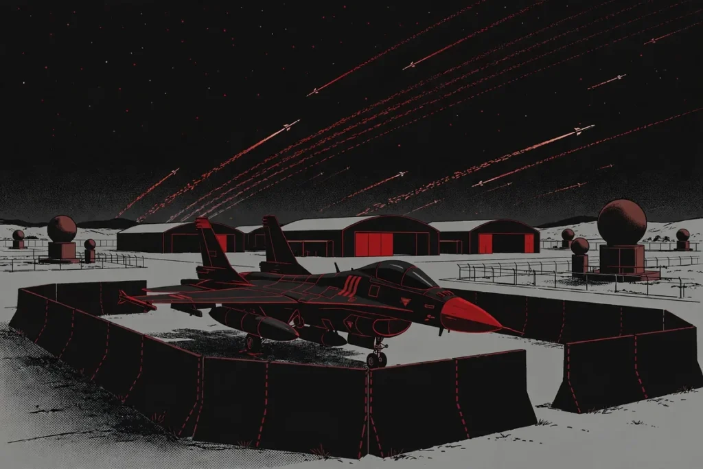 Fighter jet parked at a Middle East airbase during the Iran war - US aircraft losses 2026