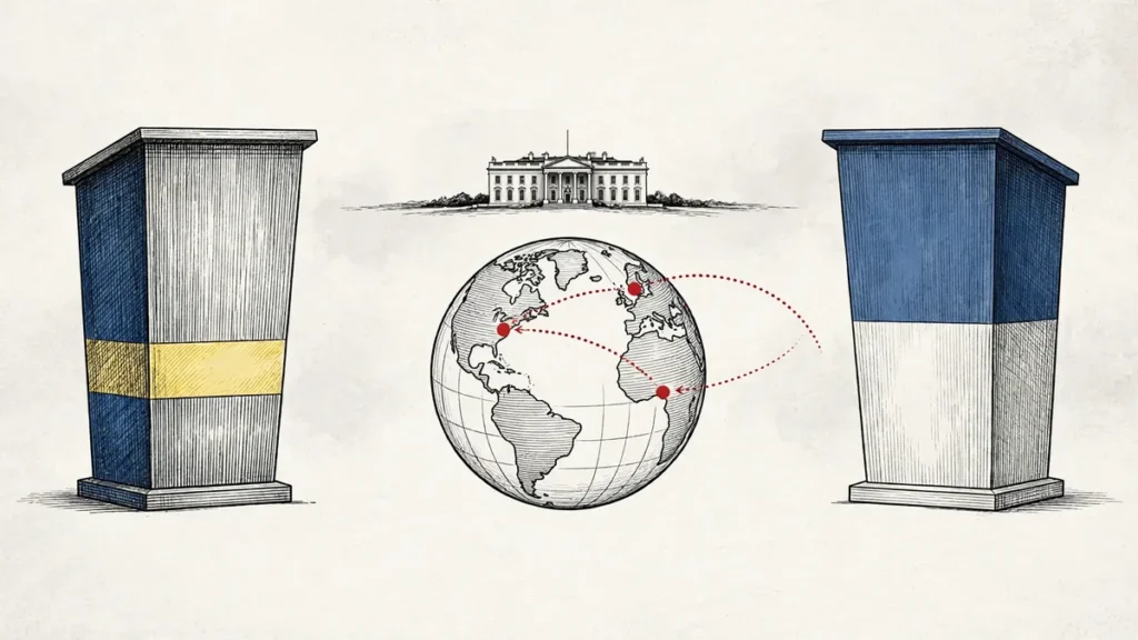 Diplomatic podiums and flight routes between Washington, Kyiv and Jerusalem — the Trump-Netanyahu dynamic before the 2026 US midterms